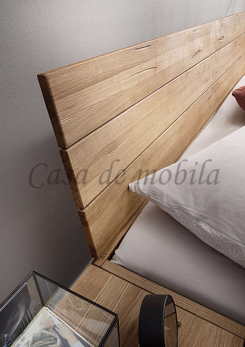 Schwebebett DOINA 2 Wildeiche massiv geölt Metallkufen kopfteil massivholz aus eiche für doppelbett casademobila
