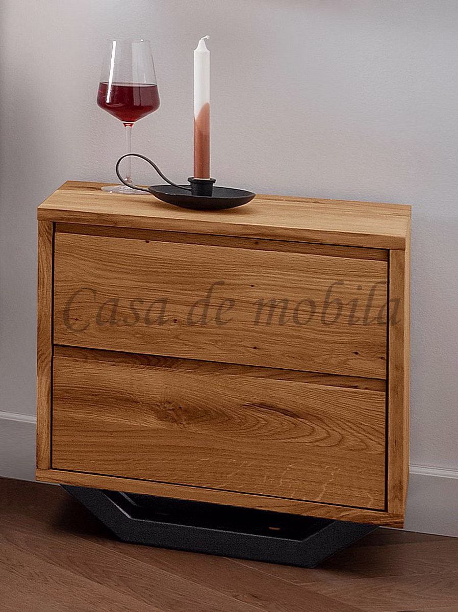 Nachtschrank nachttisch nachtkommode auf metallkufen rustikal industrie look wildeiche eiche massiv casademobila Nachtschrank nachttisch nachtkommode auf metallkufen rustikal industrie look wildeiche eiche massiv casademobila