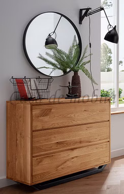 massivholz kommode 3 schubladen eiche wildeiche metallkufen indusrie look casademobila massivholz kommode 3 schubladen eiche wildeiche metallkufen indusrie look casademobila