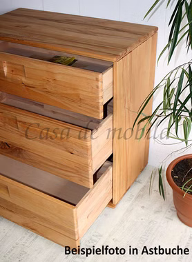 Wäschekommode 90x90x46cm CASA MIO Wildeiche massiv natur geölt von Casademobila Goslar