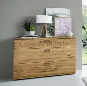 Massivholz Wäschekommode CASA MIO 90x90x46cm Wildeiche massiv natur geölt Casa de mobila Goslar Decker Echtholzmöbel 