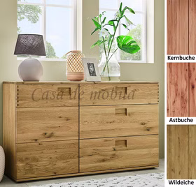 Massivholz Wäscheschrank CASA MIO 180x90x46cm kernbuche,Astbuche,Wildeiche massiv natur geölt von Casa de mobila Goslar Decker Echtholzmöbel