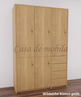 Massivholz Hoch-schrank 134x199x46cm CONTRA Eiche Wildeiche massiv Bianco geölt casademobila Goslar Massivholz Hoch-schrank 134x199x46cm CONTRA Eiche Wildeiche massiv Bianco geölt casademobila Goslar