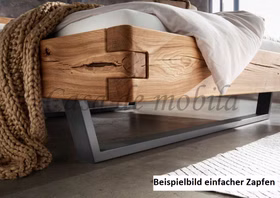 bett balkenholz verzapft steckbar eiche natur geölt Woodstock 820 Doppelbett balkenholz verzapft steckbar Wildeiche natur geölt Woodstock 820