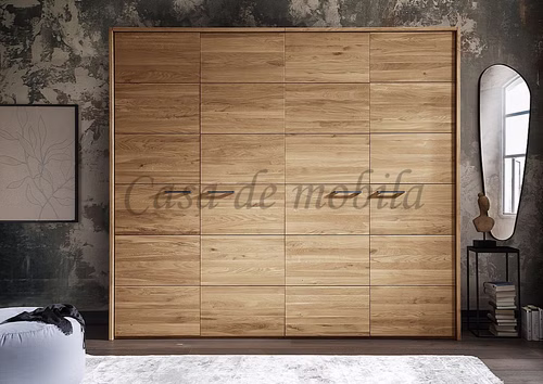 Kleiderschrank Doina 4türig 245x219x60cm eichenholz natur geölt Massivholz Kleiderschrank Doina 4türig 245x219x60cm Wildeiche massiv natur geölt Casa de mobila Goslar