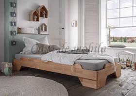 Massivholz Einzelbett 90x200 DENVER Buche massiv natur geölt Casa de mobila Goslar