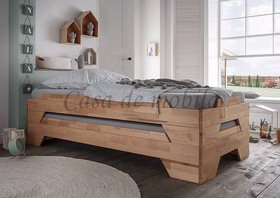 Massivholz bett stapelbar 90x200 DENVER Buche massiv natur geölt Casa de mobila Goslar