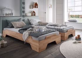 Massivholz Stapelbett 90x200 DENVER Buche massiv natur geölt Casa de mobila Goslar