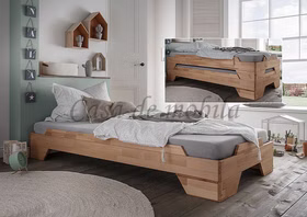 Massivholz Stapelbett 90x200 DENVER Buche massiv natur geölt Casa de mobila Goslar