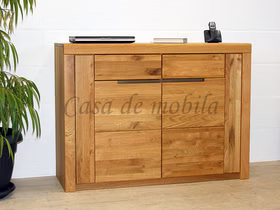 Schuhkommode 128x94x45cm HORIZONT Eichenholz massiv natur geölt von Casa de mobila