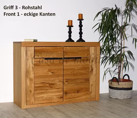 Kommode 128x94x45cm HORIZONT Wildeiche massiv natur geölt Casa de mobila Kommode 128x94x45cm HORIZONT Wildeiche massiv natur geölt Casa de mobila