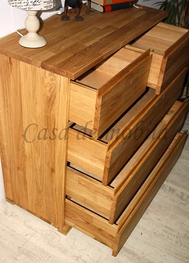 Massivholz Anrichte mit Schubladen ALTONA 90x90x40cm Wildeiche massiv natur geölt Casa de mobila Goslar Massivholz Anrichte mit Schubladen ALTONA 90x90x40cm Wildeiche massiv natur geölt Casa de mobila Goslar
