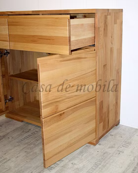 Massivholz Kommode IV 90x90x40cm ALTONA Kernbuche massiv geölt von Casademobila Goslar