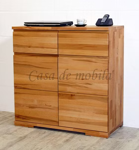 Massivholz Kommode IV 90x90x40cm ALTONA Kernbuche massiv geölt von Casademobila Goslar