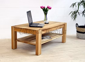 wohnzimmertisch mit ablage ablagefach eiche wildeiche massiv rechteckig holz casademobila wohnzimmertisch mit ablage ablagefach eiche wildeiche massiv rechteckig holz casademobila