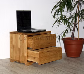 Massivholz Nachtkommode I 50x45x35cm ALTONA Wildeiche massiv geölt von Casademobila Goslar