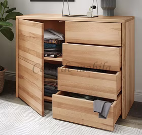 Massivholz Wäschekommode III 1 Tür 4 Schubladen 105x80x45cm BREMEN Kernbuche massiv natur geölt Casademobila Goslar Massivholz Wäschekommode III 1 Tür 4 Schubladen 105x80x45cm BREMEN Kernbuche massiv natur geölt Casademobila Goslar