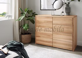 Massivholz Kommode III 1 Tür 4 Schubladen 105x80x45cm BREMEN Kernbuche massiv geölt Casademobila Goslar Massivholz Kommode III 1 Tür 4 Schubladen 105x80x45cm BREMEN Kernbuche massiv geölt Casademobila Goslar