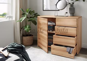 Massivholz Anrichte III 1 Tür 4 Schubladen 105x80x45cm BREMEN Kernbuche massiv natur geölt Casademobila Goslar Massivholz Anrichte III 1 Tür 4 Schubladen 105x80x45cm BREMEN Kernbuche massiv natur geölt Casademobila Goslar