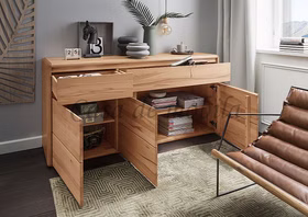 Massivholz Anrichte abgerundete ecken 3 türig CHAM 172x85x42cm Kernbuche massiv natur geölt 20 204 003 1, in Goslar bei Casa de mobila Massivholz Anrichte abgerundete ecken 3 türig CHAM 172x85x42cm Kernbuche massiv natur geölt 20 204 003 1, in Goslar bei Casa de mobila