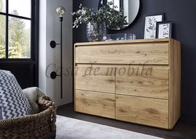 Wäschekommode mit abgerundeten ecken 117x85x42cm CHAM Wildeiche massiv natur geölt Casa de mobila Goslar Wäschekommode mit abgerundeten ecken 117x85x42cm CHAM Wildeiche massiv natur geölt Casa de mobila Goslar