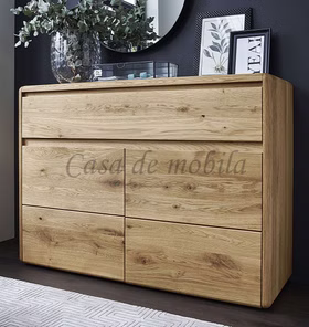 Massivholz Kommode mit abgerundeten ecken 117x85x42cm CHAM Wildeiche massiv natur geölt Casa de mobila Goslar Massivholz Kommode mit abgerundeten ecken 117x85x42cm CHAM Wildeiche massiv natur geölt Casa de mobila Goslar