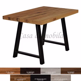 Tisch 160x76x90cm ROMA HAMPLETON rustikale Eiche gerade Kante Esstisch Roma Hugin 6cm gerade Kante rustikale Eiche 01 Oel Finish_1