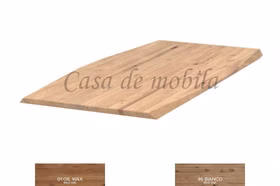 Esstischplatte 200x77x100cm EXTREME Wildeiche massiv weiß bianco geölt von Casademobila Goslar