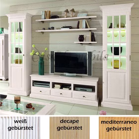 Massivholz Wohnwand 6teilig Pinie massiv weiß decape sandfarbe mediterano honig gebuerstet 31 110 100 200 210 200 800 600 2x400 Casa de mobila Goslar Massivholz Wohnwand 6teilig Pinie massiv weiß decape sandfarbe mediterano honig gebuerstet 31 110 100 200 210 200 800 600 2x400 Casa de mobila Goslar