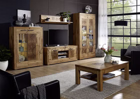 Wohnzimmer 5teilig Wildeiche geoelt Hirnholz Wohnzimmer 5teilig Wildeiche geoelt Hirnholz