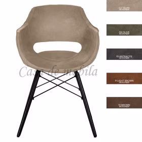 Schalenstuhl Jazz 12645 02 Microfaser Microfiber Taupe Schalenstuhl Jazz 12645 02 Microfaser Microfiber Taupe Holzbeine schwarz Casa de mobila Goslar