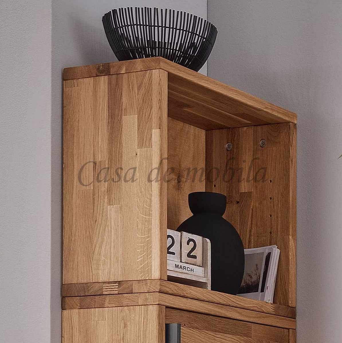 Massivholz Hängeregal 38x38x20 Wildeiche natur geoelt casademobila Goslar