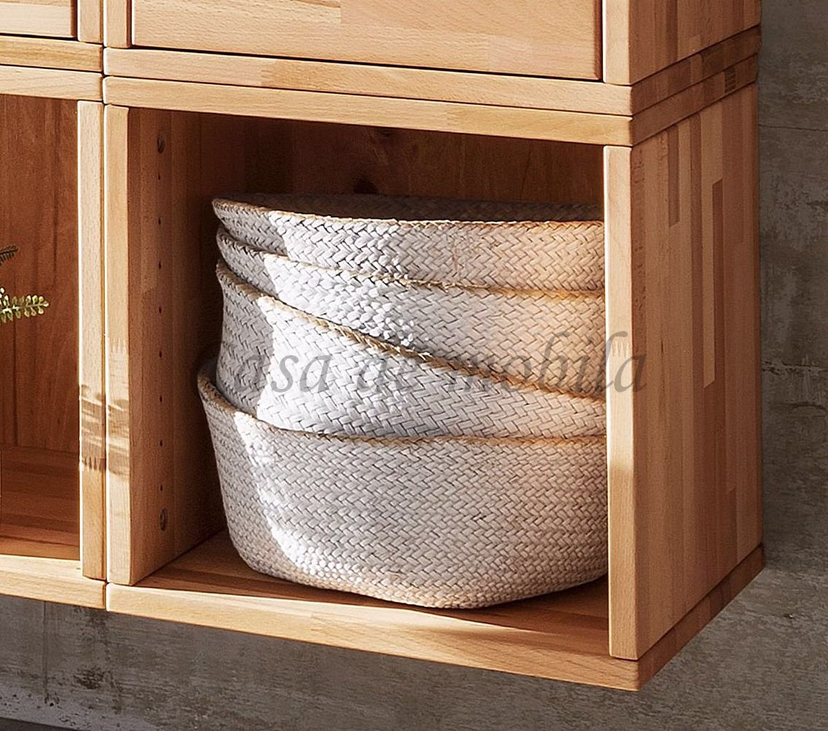 Wuerfel Regal 38x38x35 Kernbuche natur geoelt