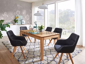 Esszimmertisch klein ausziehbar 140/200x75x90cm wildeiche massiv natur geölt Massivholz Esszimmertisch klein ausziehbar 140/200x75x90cm wildeiche massiv natur geölt casademobila