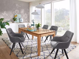 Ausziehtisch 120/180x75x80cm Wildeiche massiv natur geölt Massivholz Tisch klein 120x80cm ausziehbar wildeiche massiv natur geölt casademobila
