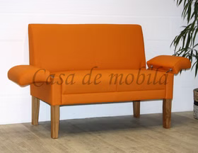 bank gepolstert mit lehne WALLIS orange mandarin Füße Eiche geölt Leder Toledo Barnickel casademobila Goslar bank gepolstert mit lehne WALLIS orange mandarin Füße Eiche geölt Leder Toledo Barnickel casademobila Goslar
