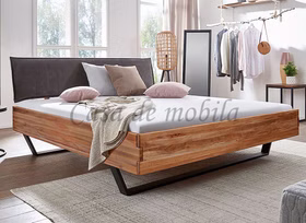 holzbett mit metallfüßen und Polsterkopfteil 180x200cm casademobila Goslar holzbett mit metallfüßen und Polsterkopfteil 180x200cm casademobila Goslar
