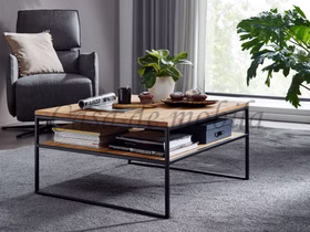Massivholz Couchtisch mit ablage Zacharias 75x40x75cm Wildeiche massiv natur geölt Metall schwarz Industrie G+K Casademobila Goslar Massivholz Couchtisch mit ablage Zacharias 75x40x75cm Wildeiche massiv natur geölt Metall schwarz Industrie G+K Casademobila Goslar