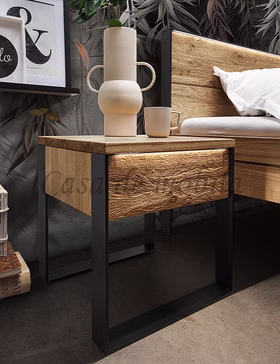 Vollholz Nachttisch Nachtkommode Kernbuche Wildeiche geölt Nachttisch Metallkufen schwarz Industrielook Forestales casademobila Vollholz Nachttisch Nachtkommode Kernbuche Wildeiche geölt Nachttisch Metallkufen schwarz Industrielook Forestales casademobila