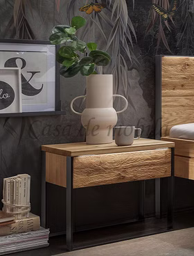Vollholz Nachttisch Nachtkommode Loft Industrie Kernbuche Wildeiche geölt Nachttisch Metallkufen schwarz Forestales casademobila Vollholz Nachttisch Nachtkommode Loft Industrie Kernbuche Wildeiche geölt Nachttisch Metallkufen schwarz Forestales casademobila