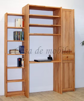 Massivholz Schreib-Regal CONTRA 178x217/197x46/33/21cm Kernbuche massiv geölt Casa de mobila Goslar Massivholz Schreib-Regal CONTRA 178x217/197x46/33/21cm Kernbuche massiv geölt Casa de mobila Goslar