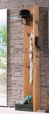 Eck-Garderobenpaneel 50x190x32cm WOODLINE Eiche massiv natur geölt von Casademobila Goslar