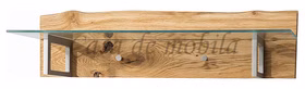 Massivholz Hängegarderobe mit Glas-Hutablage WOODLINE 90x22x32cm Eiche massiv natur geölt Casa de mobila Goslar Massivholz Hängegarderobe mit Glas-Hutablage WOODLINE 90x22x32cm Eiche massiv natur geölt Casa de mobila Goslar