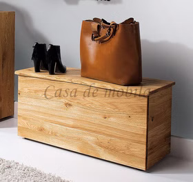Holztruhe 90x45x36cm WOODLINE Eiche massiv natur geölt von Casademobila Goslar