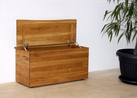 Holztruhe 90x45x36cm WOODLINE Eiche massiv natur geölt von Casademobila Goslar