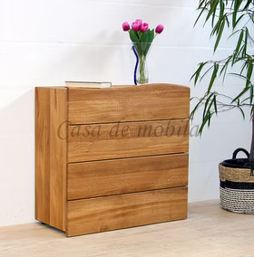 Massivholz Schubladenkommode WOODLINE 83x80x38cm Eiche massiv natur geölt Baumkante Casa de mobila Goslar Massivholz Schubladenkommode WOODLINE 83x80x38cm Eiche massiv natur geölt Baumkante Casa de mobila Goslar