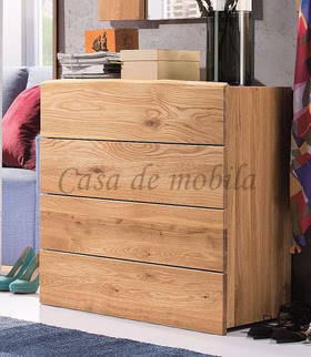 Massivholz Schubladenkommode WOODLINE 83x80x38cm Eiche massiv natur geölt Baumkante Casa de mobila Goslar Massivholz Schubladenkommode WOODLINE 83x80x38cm Eiche massiv natur geölt Baumkante Casa de mobila Goslar