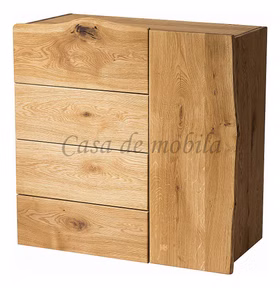 Flurkommode 83x80x38cm WOODLINE Eiche massiv natur geölt von Casademobila Goslar Flurkommode 83x80x38cm WOODLINE Eiche massiv natur geölt von Casademobila Goslar