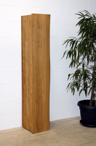 Schuhschrank mit Baumkante 32x191x38cm WOODLINE Eiche massiv natur geölt von Casademobila Goslar