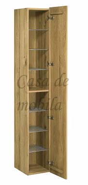 Massivholz Wäscheschrank mit Baumkante WOODLINE 32x191x38cm Eiche massiv natur geölt Casa de mobila Goslar Massivholz Wäscheschrank mit Baumkante WOODLINE 32x191x38cm Eiche massiv natur geölt Casa de mobila Goslar